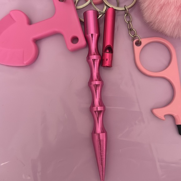 Pink Safety Keychain Set - Picture 4 of 4